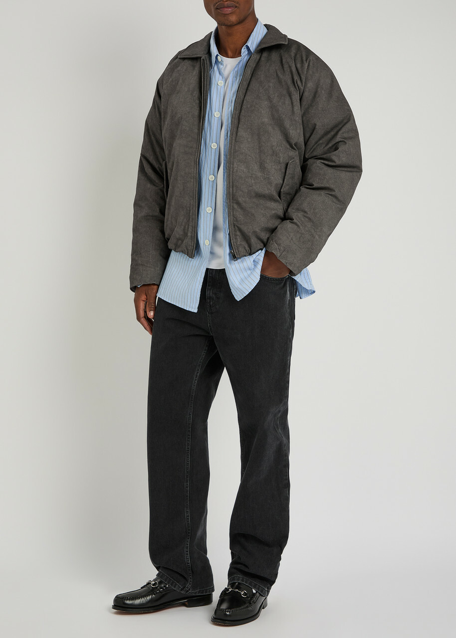 Daily Paper Bantoe Padded Cotton Bomber Jacket Grey