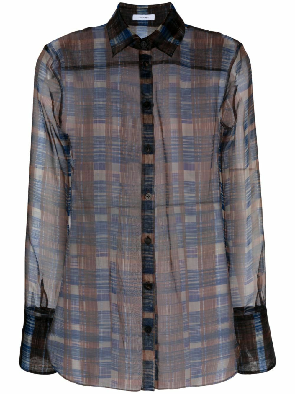 Ferragamo Long-Sleeved Organza Shirt Salvatore Ferragamo