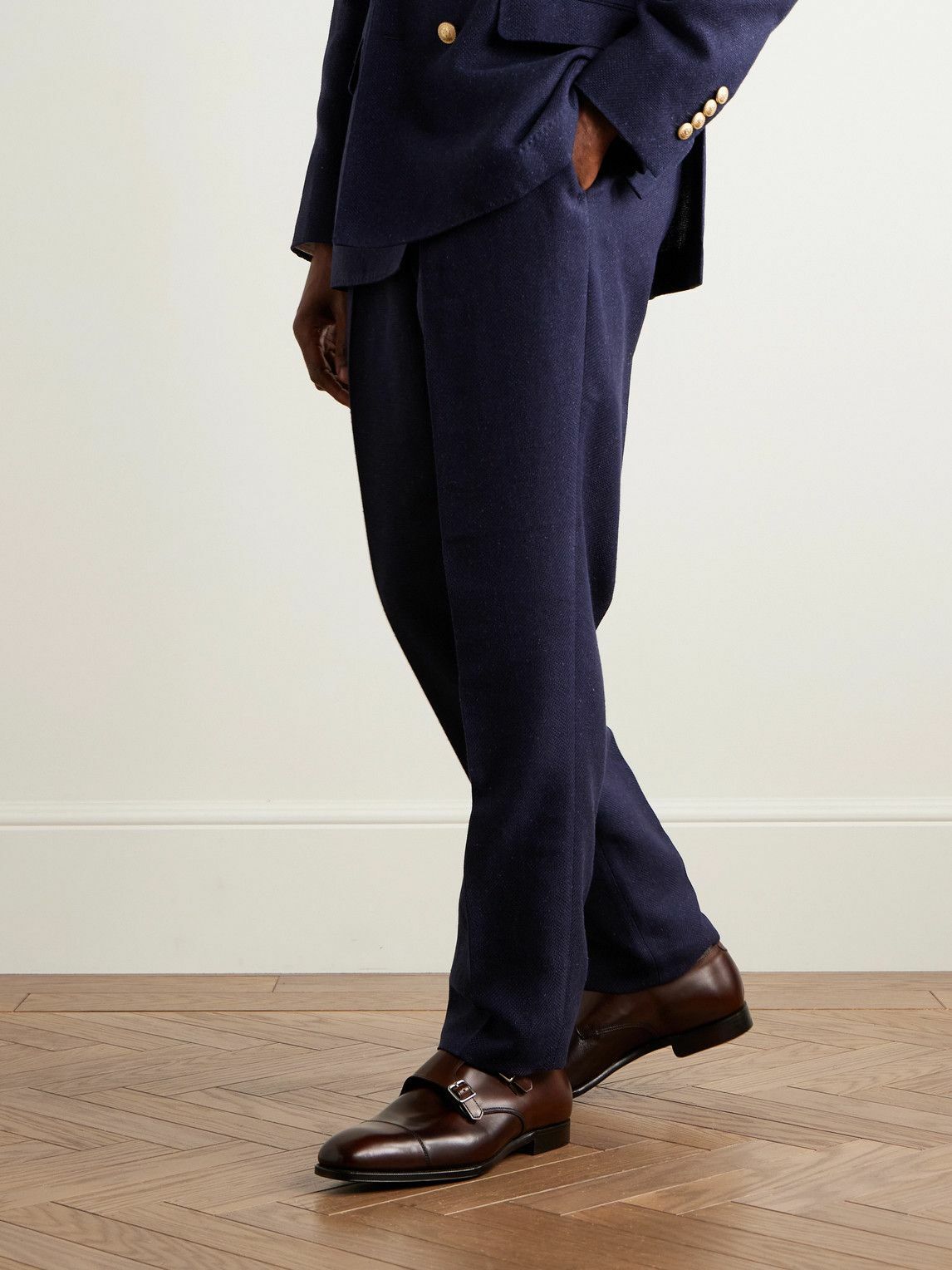 George Cleverley - Thomas Cap-Toe Leather Monk-Strap Shoes - Brown