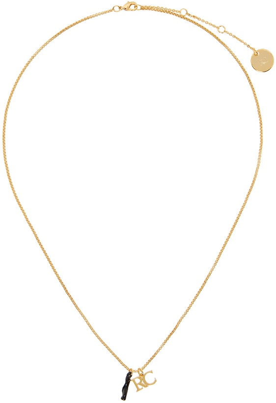 Photo: Recto Gold 'RC' Logo Bone Necklace