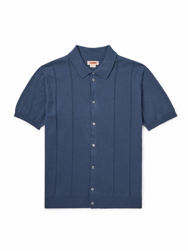 Photo: Baracuta - Horatio Striped Cotton Shirt - Blue