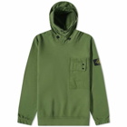 Stone Island Men's Button Detail Hoody in Olive