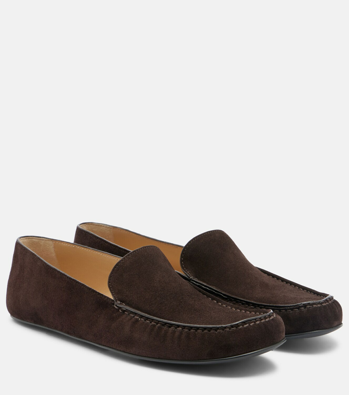The Row Leo suede loafers