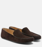 The Row Leo suede loafers