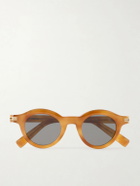 Zegna - Round-Frame Tortoiseshell Acetate Sunglasses - Brown