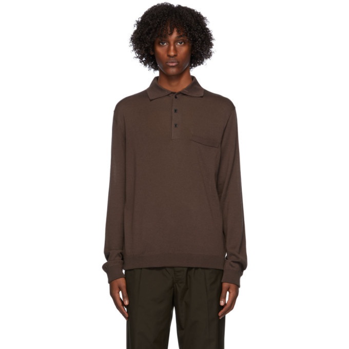 Photo: Lemaire Brown Long Sleeve Polo