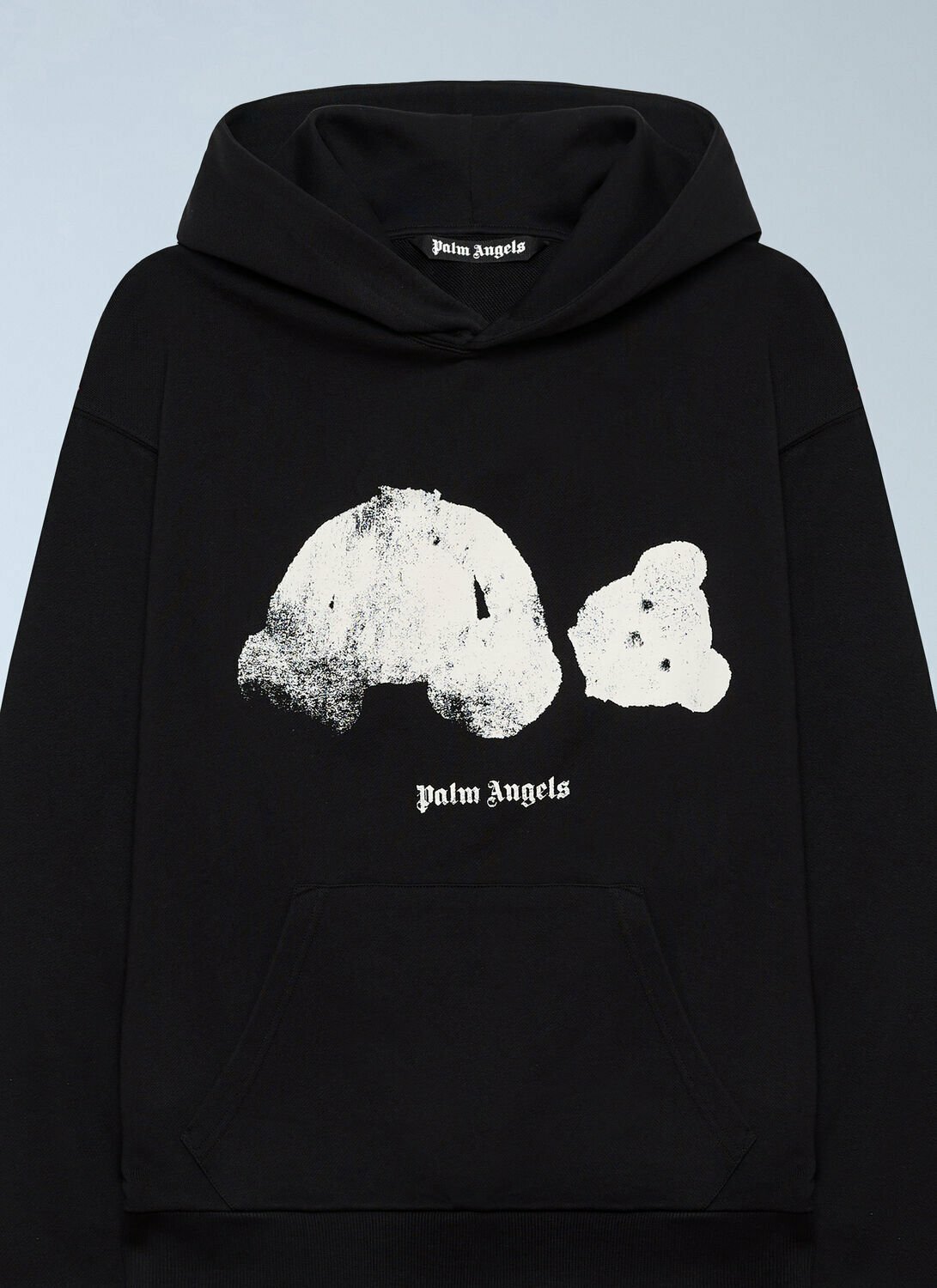 Palm Angels Spray Broken Bear Hooded Sweatshirt