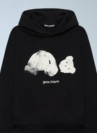 Palm Angels Spray Broken Bear Hooded Sweatshirt