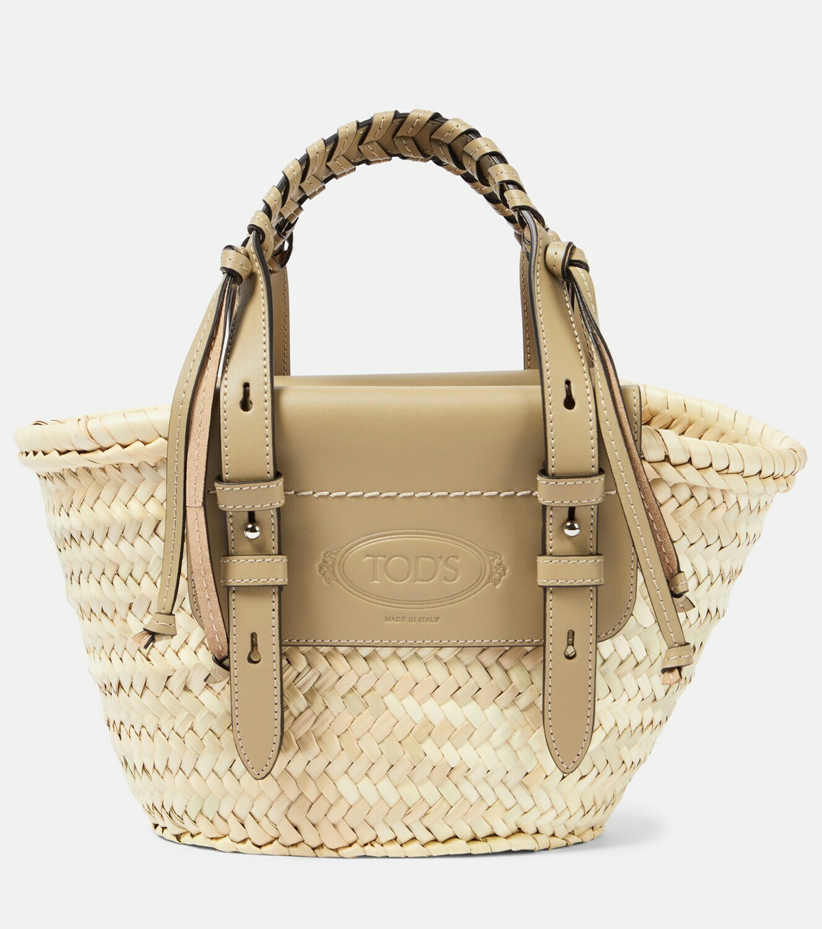TSB Straw Bag With Leather Straps