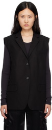Theory Black Oversized Vest