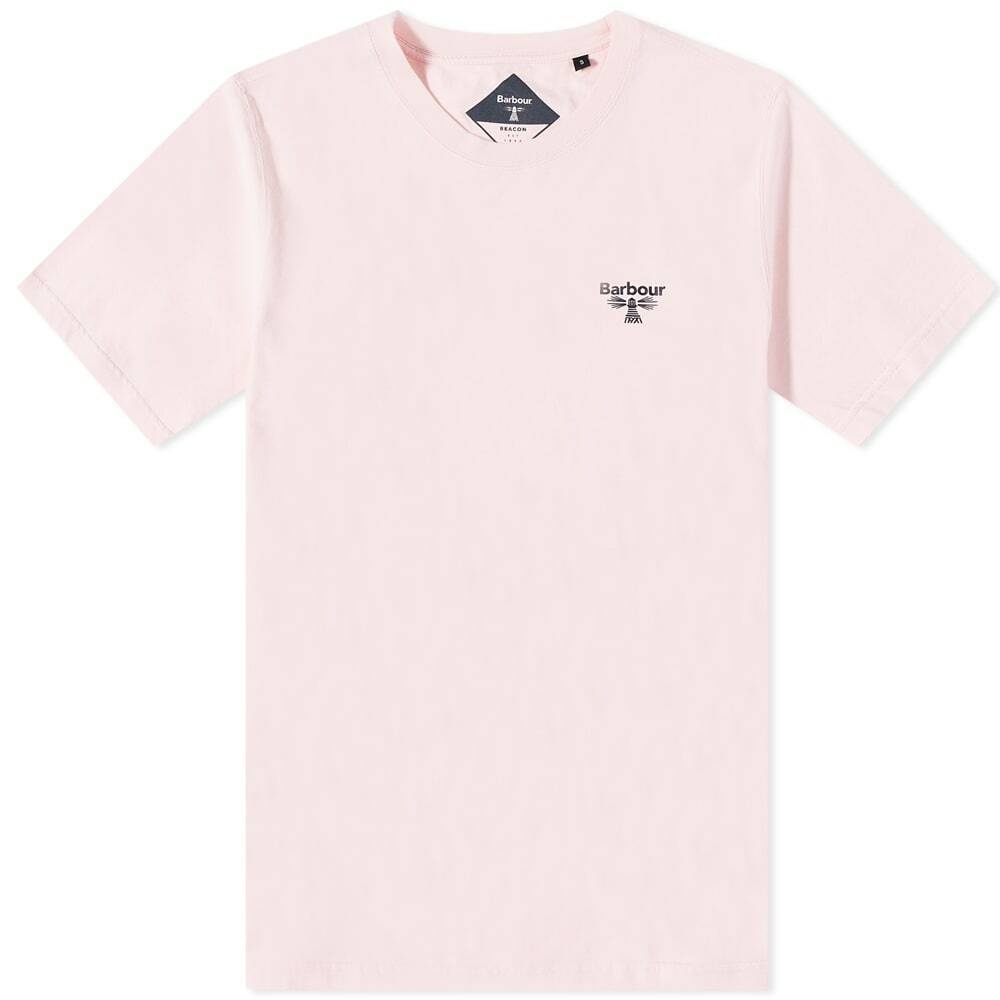 Photo: Barbour Men's Beacon Logo T-Shirt in Chalk Pink