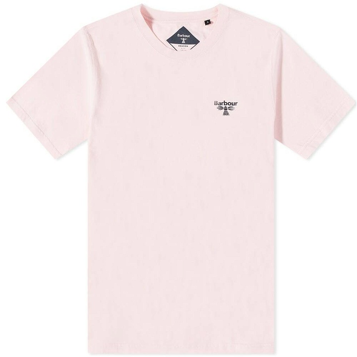 Photo: Barbour Men's Beacon Logo T-Shirt in Chalk Pink