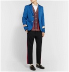 Gucci - Blue Cambridge Logo-Embroidered Cotton-Twill Suit Jacket - Blue