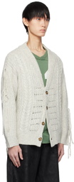 GUESS USA Gray Lace-Up Cardigan
