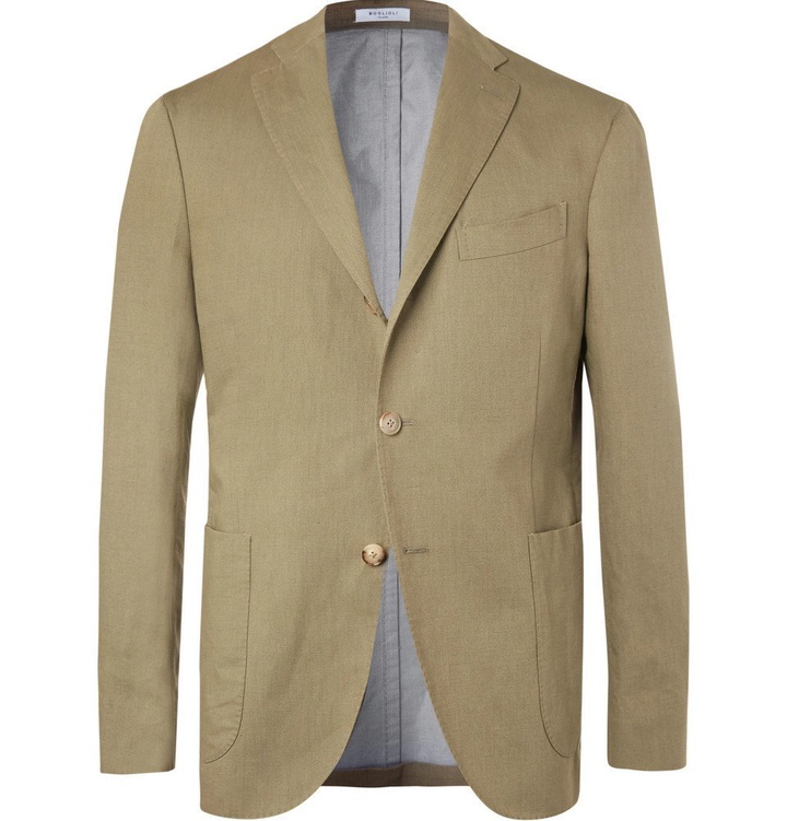 Photo: Boglioli - Olive Linen and Cotton-Blend Twill Blazer - Men - Green