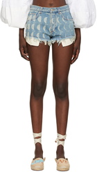 Loewe Blue Paula's Ibiza Denim Moon Calendar Shorts