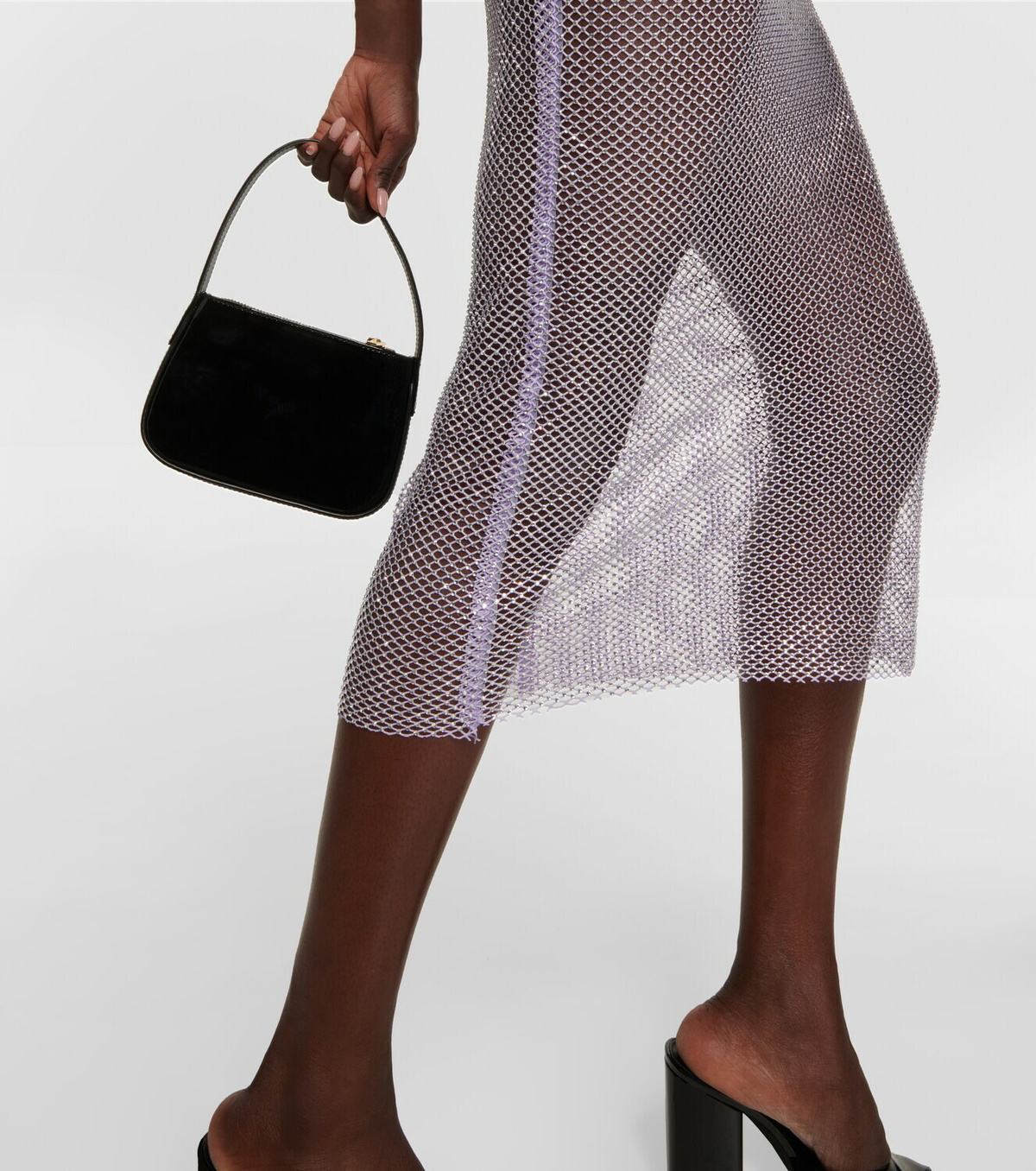 Giuseppe di Morabito Feather-trimmed embellished midi dress
