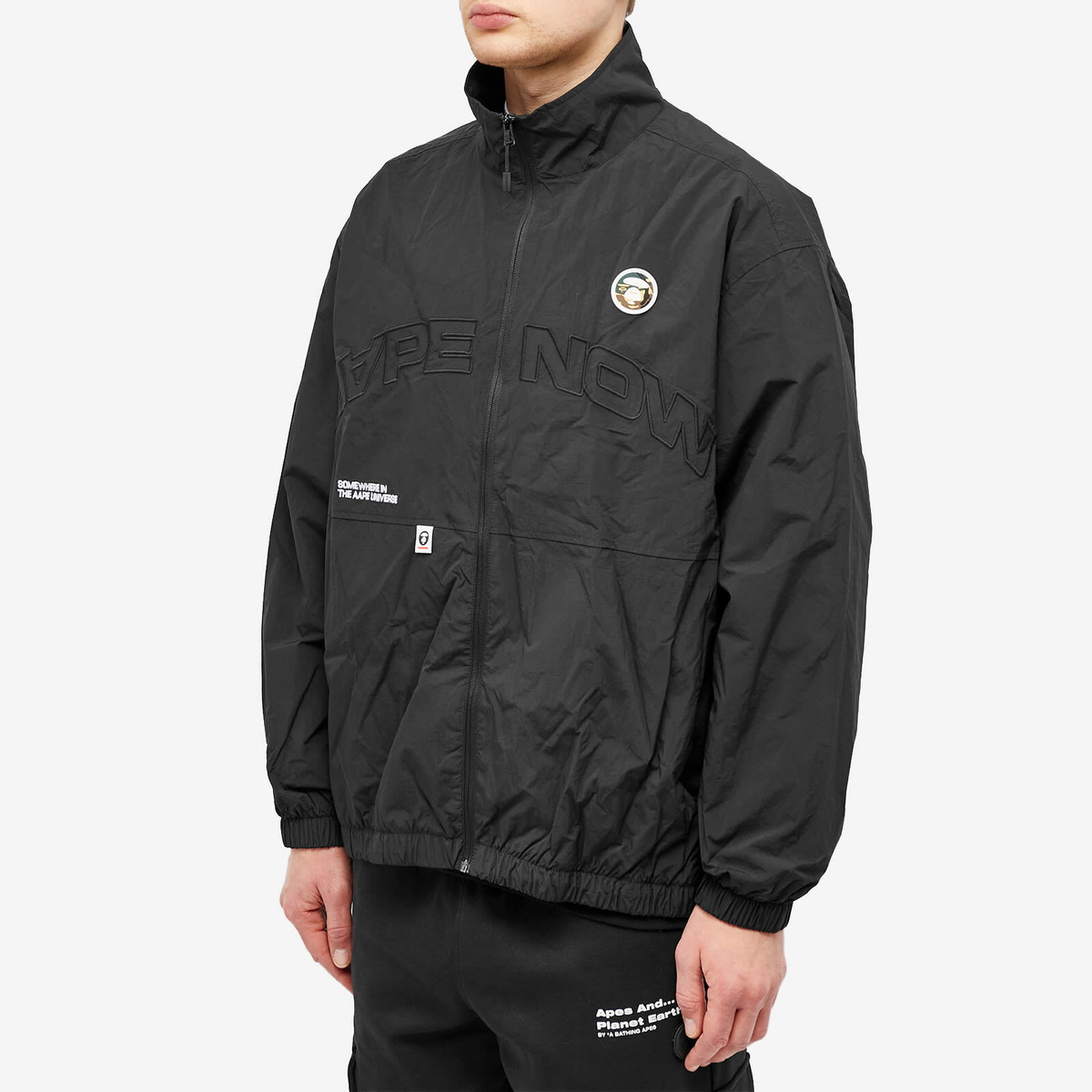 Men's AAPE Now Nylon Sport Jacket in Black