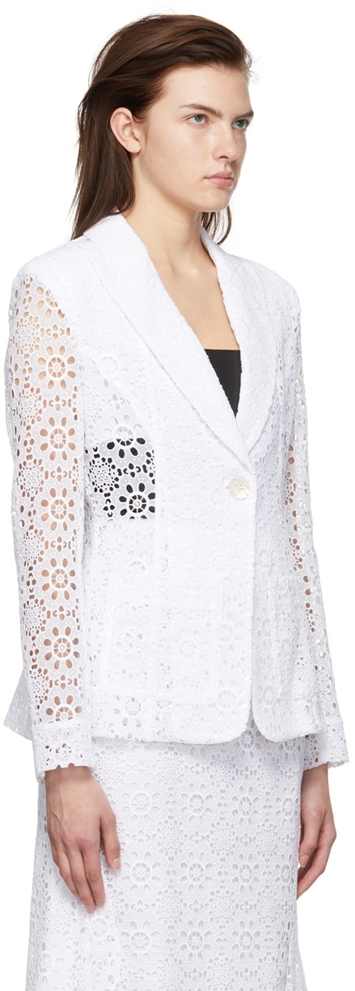 Erdem White Lilith Blazer