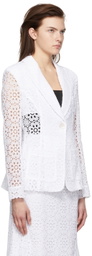 Erdem White Lilith Blazer
