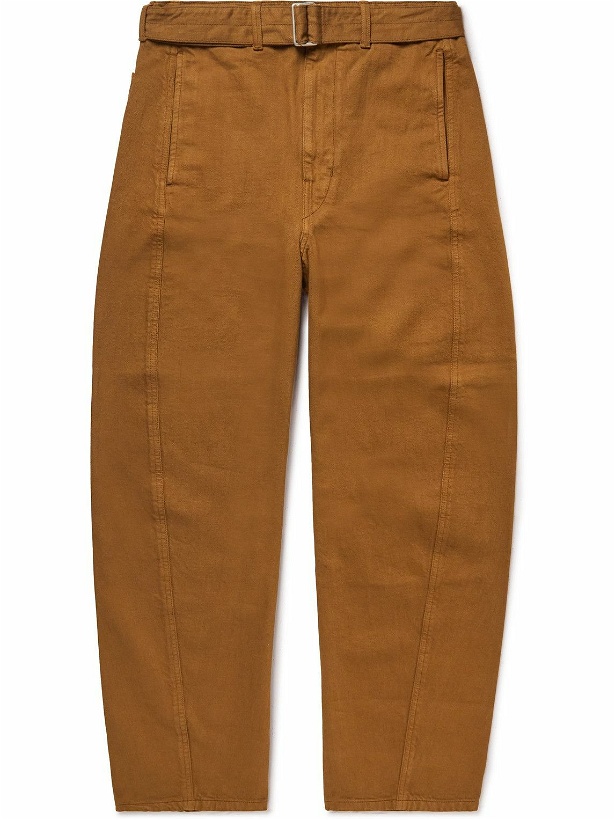 Photo: Lemaire - Wide-Leg Belted Garment-Dyed Jeans - Brown