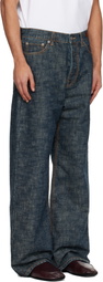 Lanvin Navy Baggy Jeans