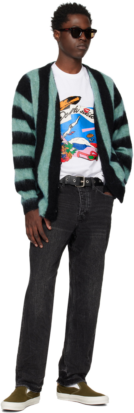 DEVÁ STATES Blue Striped Cardigan