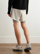 DISTRICT VISION - Straight-Leg Logo-Print Shell Drawstring Shorts - Gray