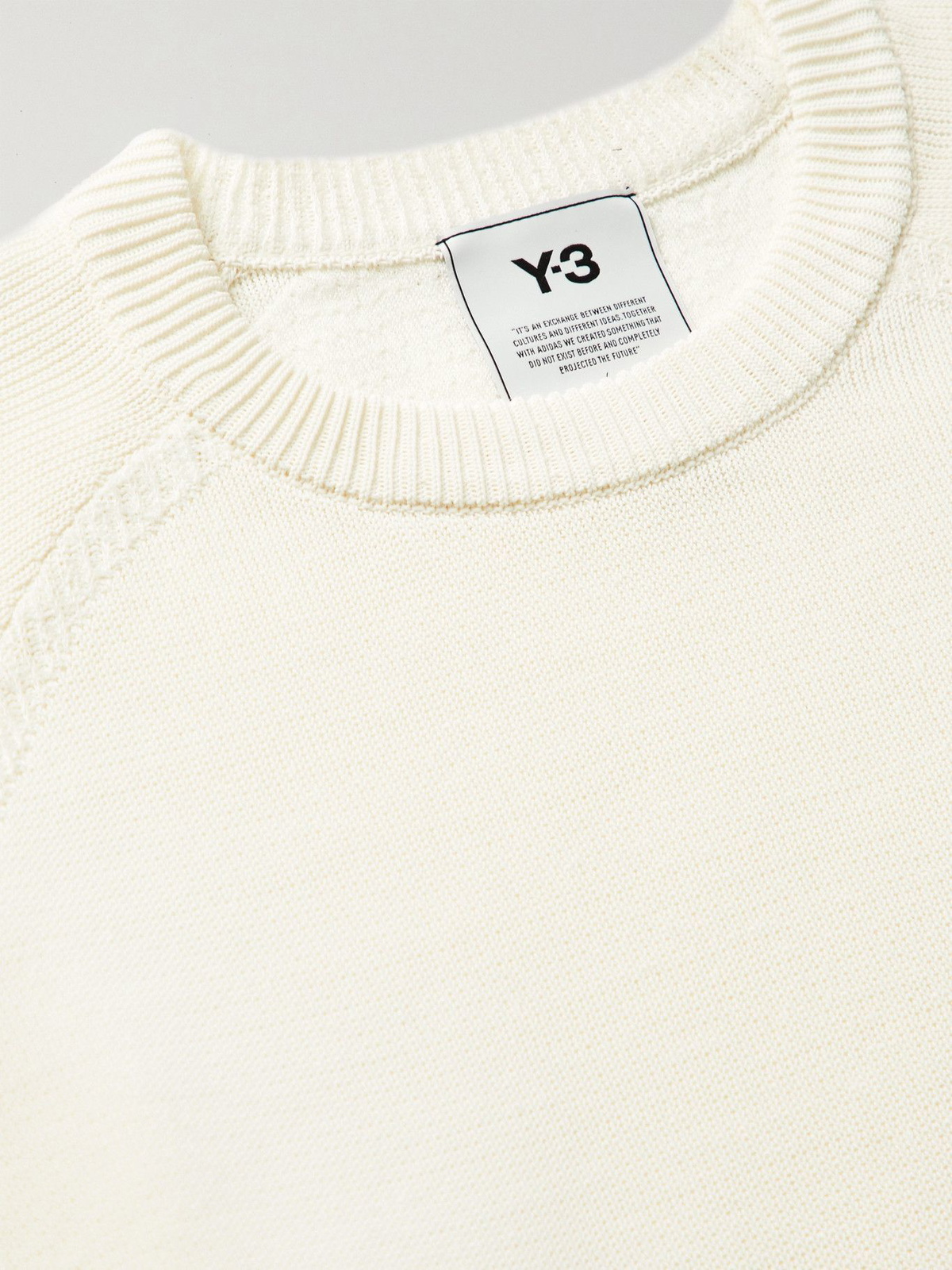 Y-3 - Logo-Jacquard Knitted Sweater - White Y-3