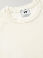 Y-3 - Logo-Jacquard Knitted Sweater - White