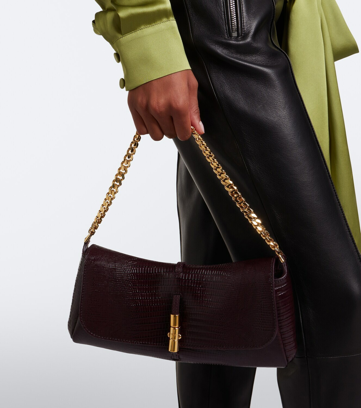Balmain Metropolis croc-effect leather shoulder bag