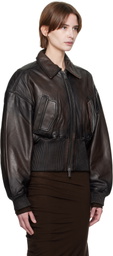 Holzweiler Brown Saphra Leather Jacket