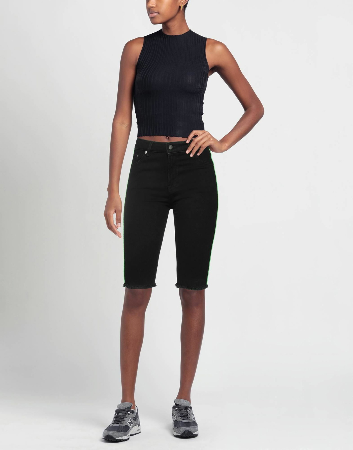Represent Womens Denim shorts in Black