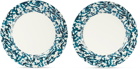 Stories of Italy White & Blue Plain Plate Set