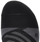 On - Intarsia Stretch-Jersey No-Show Socks - Black