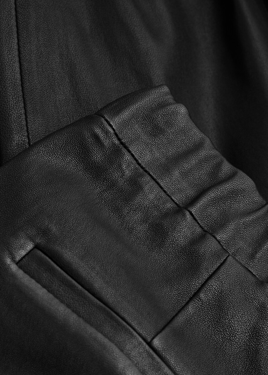 Arma Izzy Flared Leather Trousers Black