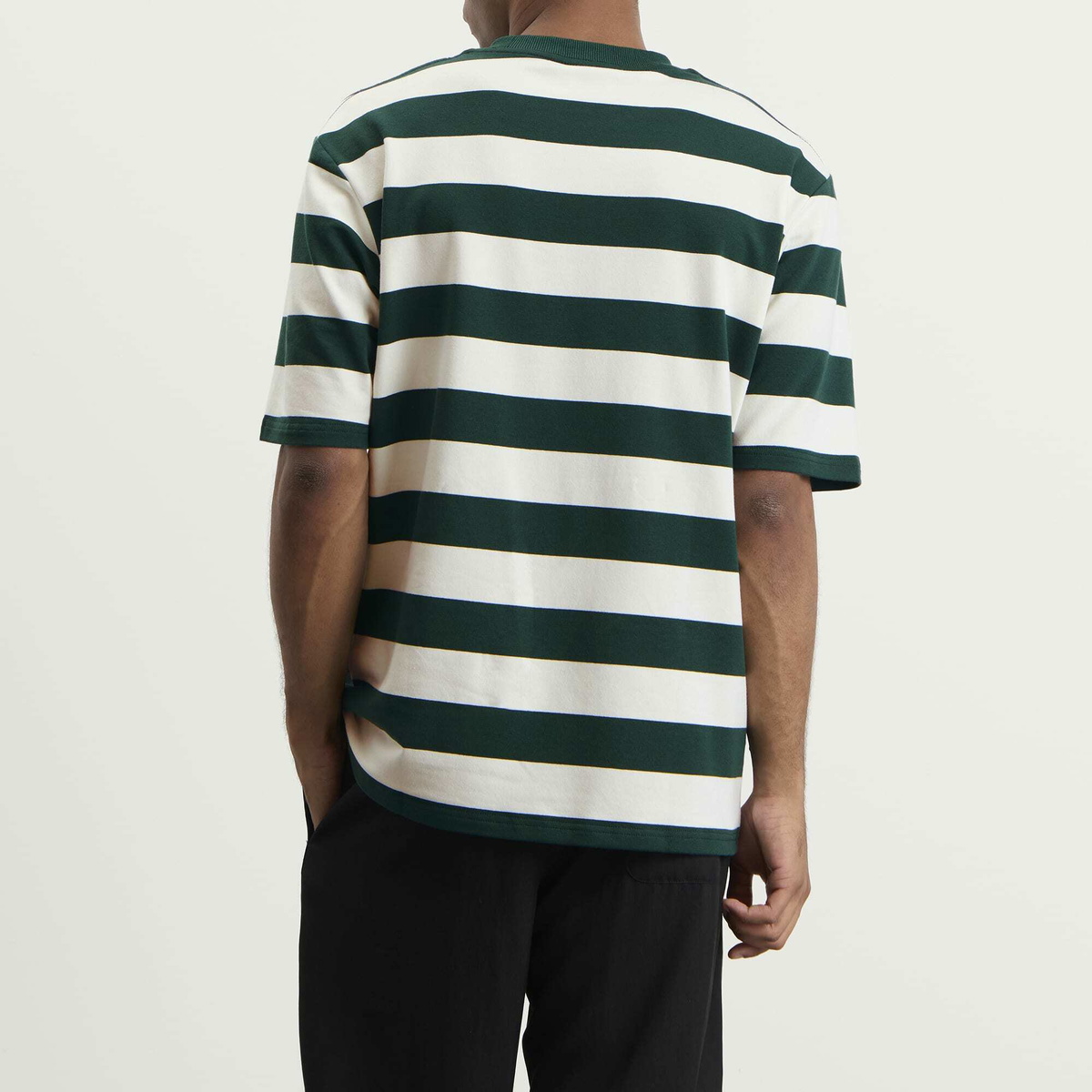 Bound Men's Stripe T-Shirt in Basil