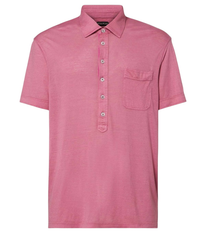 Photo: Tom Ford Silk and linen polo shirt