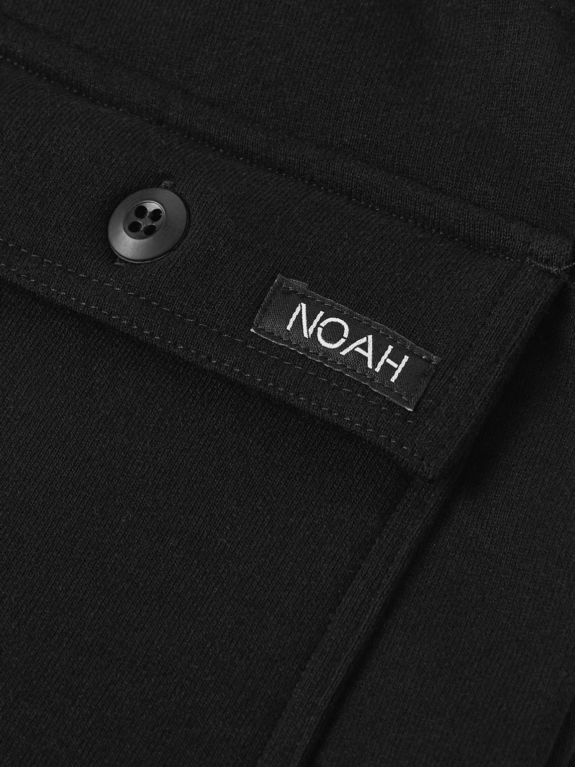 Noah - Fatigue Straight-Leg Cotton-Jersey Sweatpants - Black