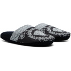 Versace Black 'I Heart Baroque' Slippers