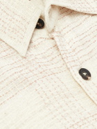 Kartik Research - Checked Kantha Silk-Gauze Overshirt - Neutrals