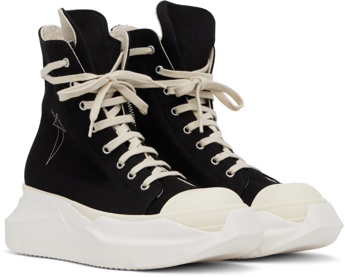 Rick Owens DRKSHDW Black Hollywood Jumbo Laces Abstract