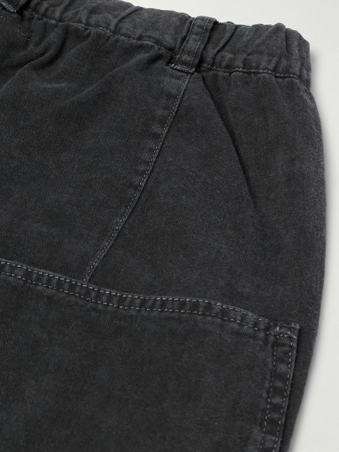 Remi Relief - Straight-Leg Appliquéd Denim Trousers - Black