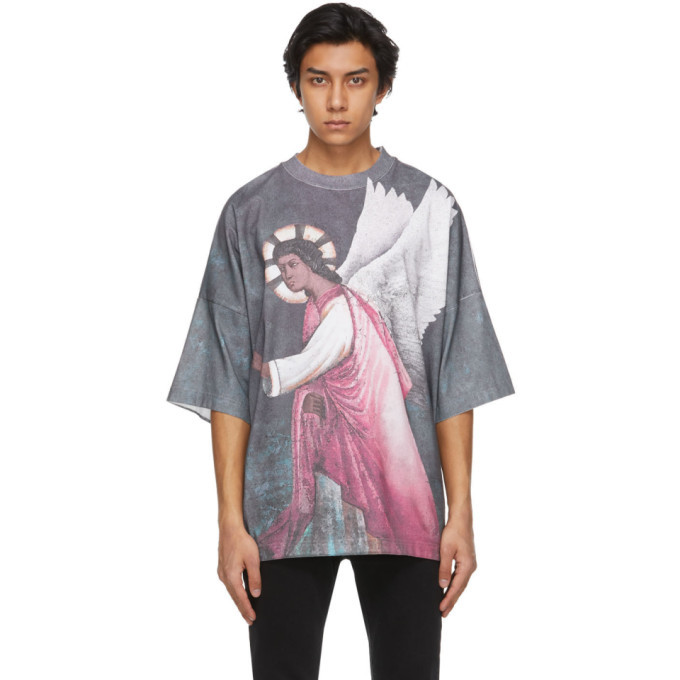 Photo: Palm Angels Multicolor and White Loose Angel T-Shirt