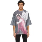 Palm Angels Multicolor and White Loose Angel T-Shirt