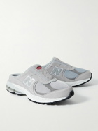 New Balance - 2002RM Suede and Mesh Mules - Gray