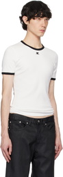 Courrèges White & Black Signature Contrast T-Shirt