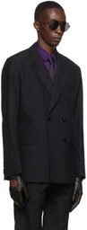 Ernest W. Baker Black Virgin Wool Blazer