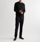 SAINT LAURENT - Slim-Fit Ribbed Wool-Blend Sweater - Black