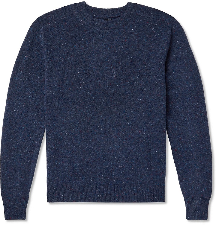 Photo: Bellerose - Marl Donegal Wool-Blend Sweater - Blue